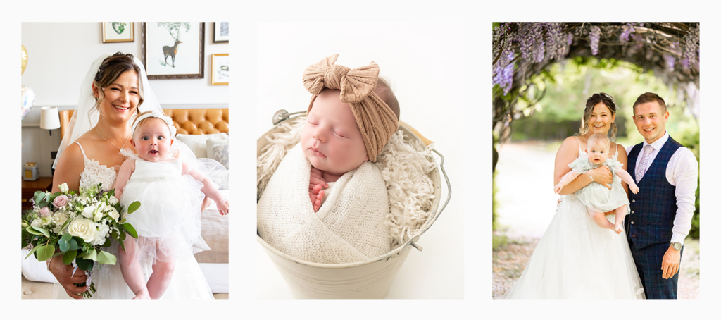 estella with mum rebecca and dad