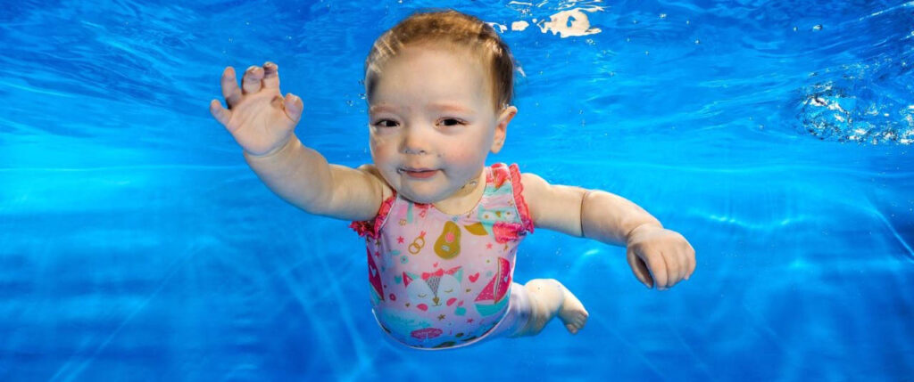 jo tantum baby swimming underwater