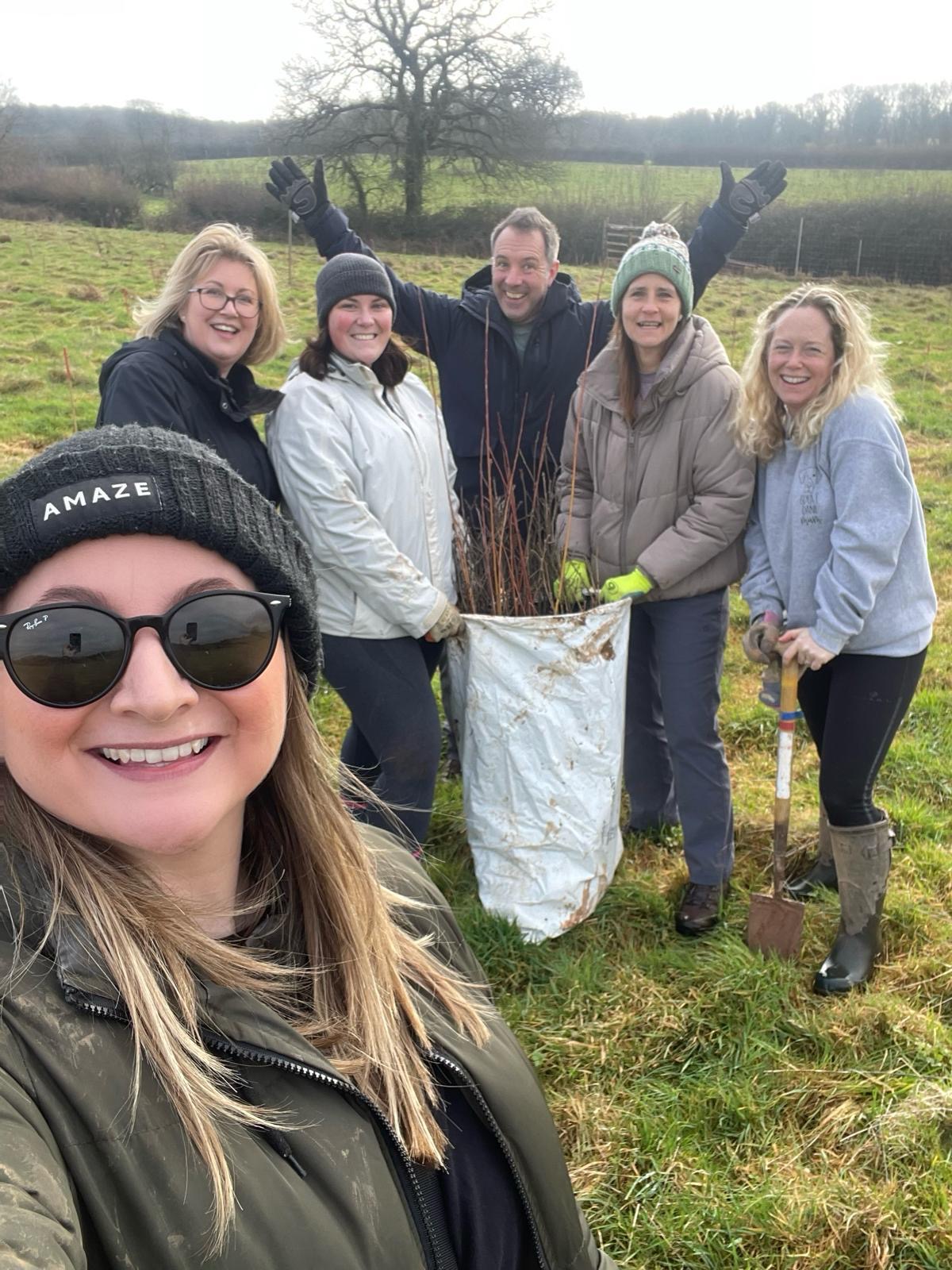 water babies head office staff tree planting